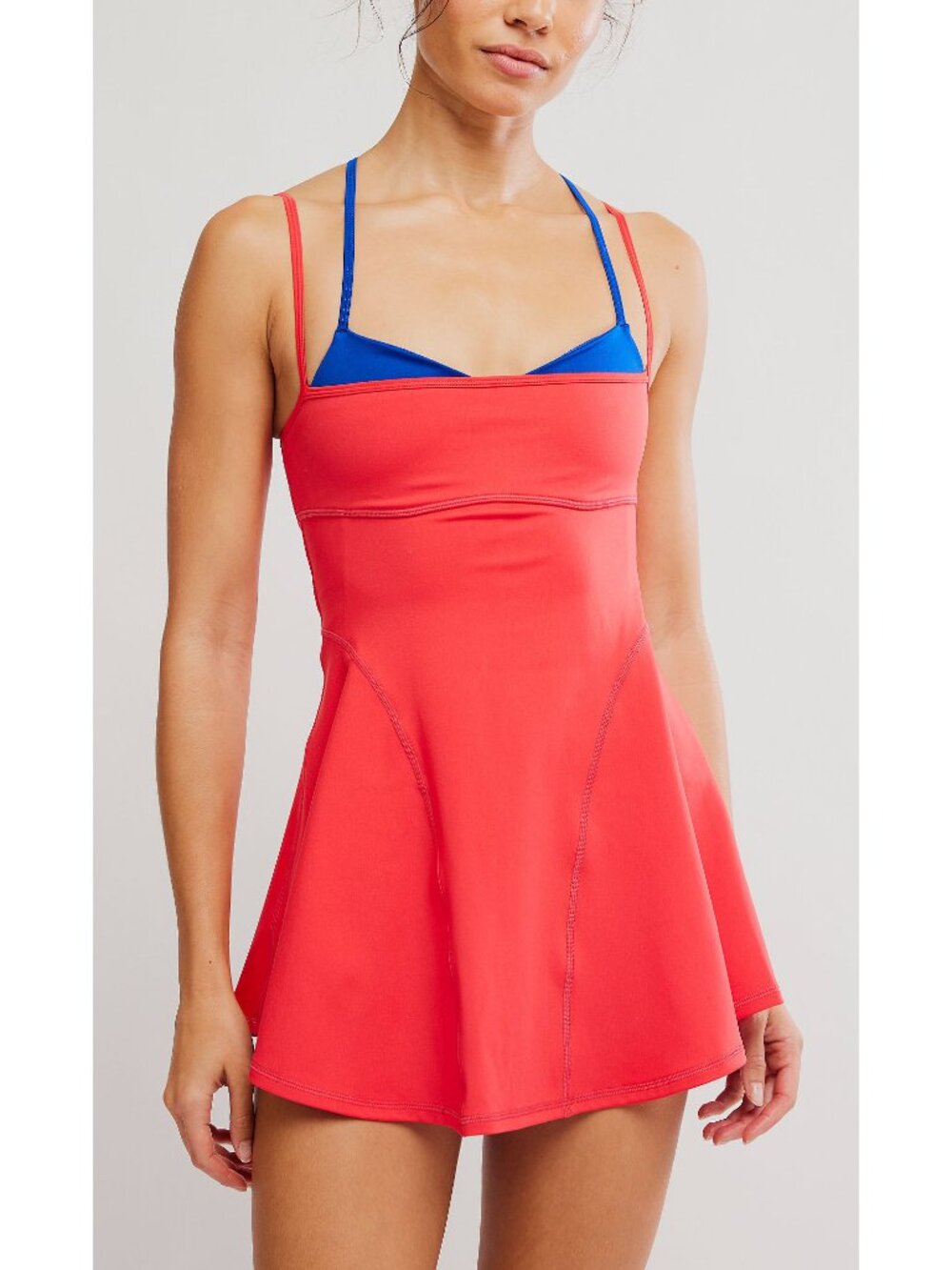 🆕 FREE PEOPLE Baseline Tennis Dress / Grapefruit - Picture 1 of 6